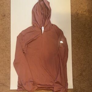ALO Yoga Men's Hooded Long-Sleeve Sweater - Rust Brown